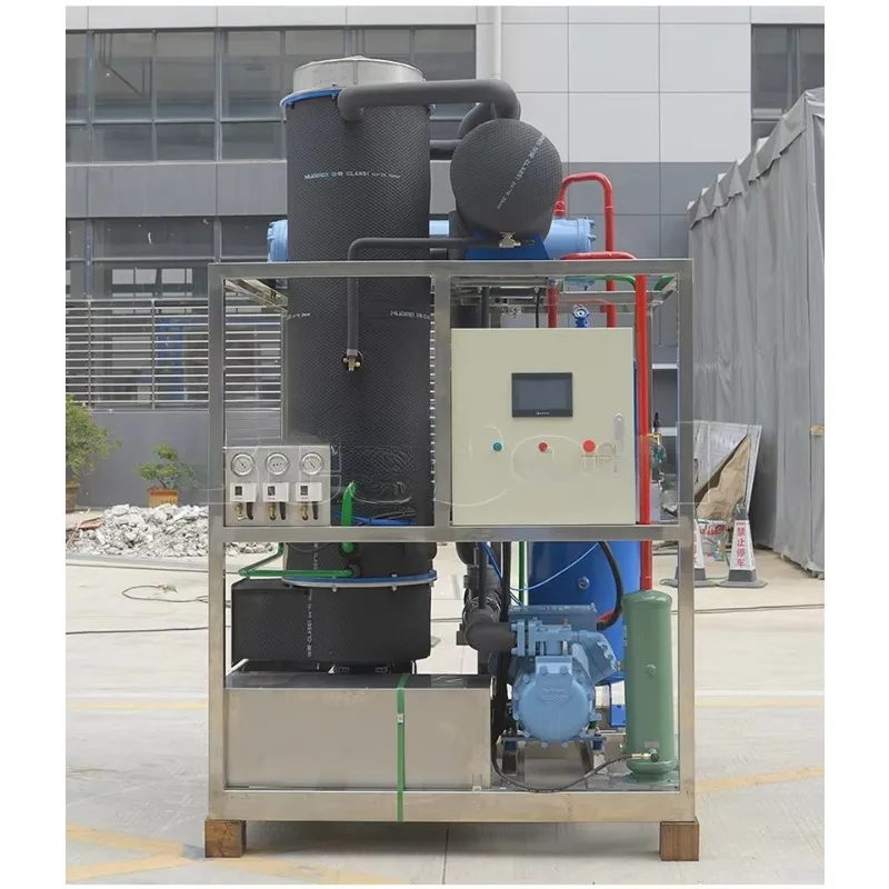 OEM Factory Direct Commercial Snow Ice Machine 60kg 120kg 180kg Tube Ice Storage for Restaurants Food Shops